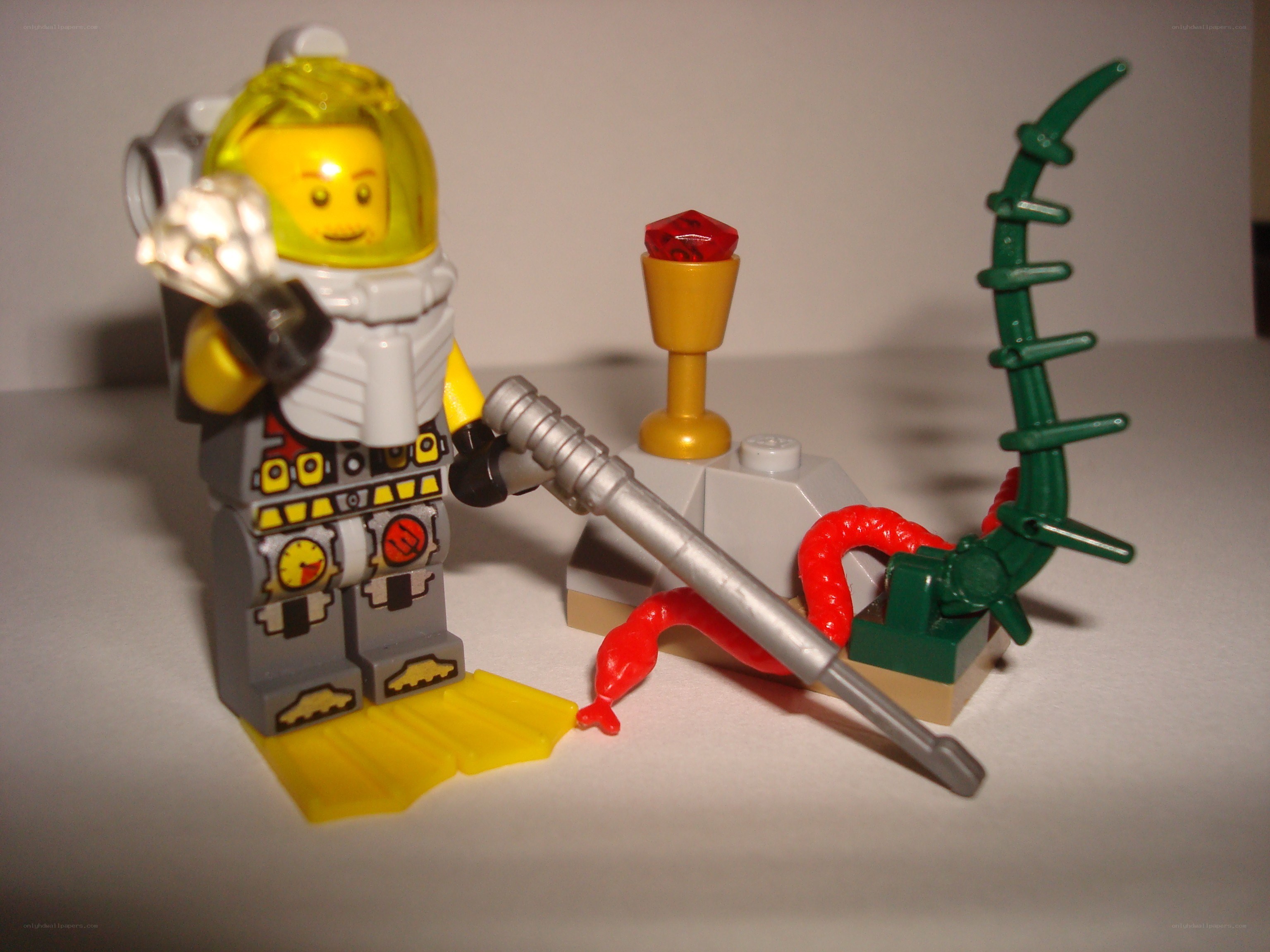 Lego diver with sea creature