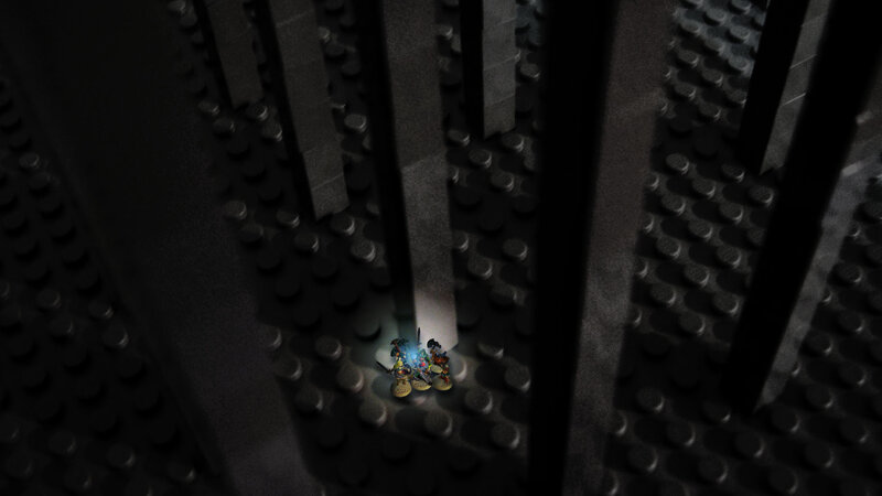 Lego dungeon scene