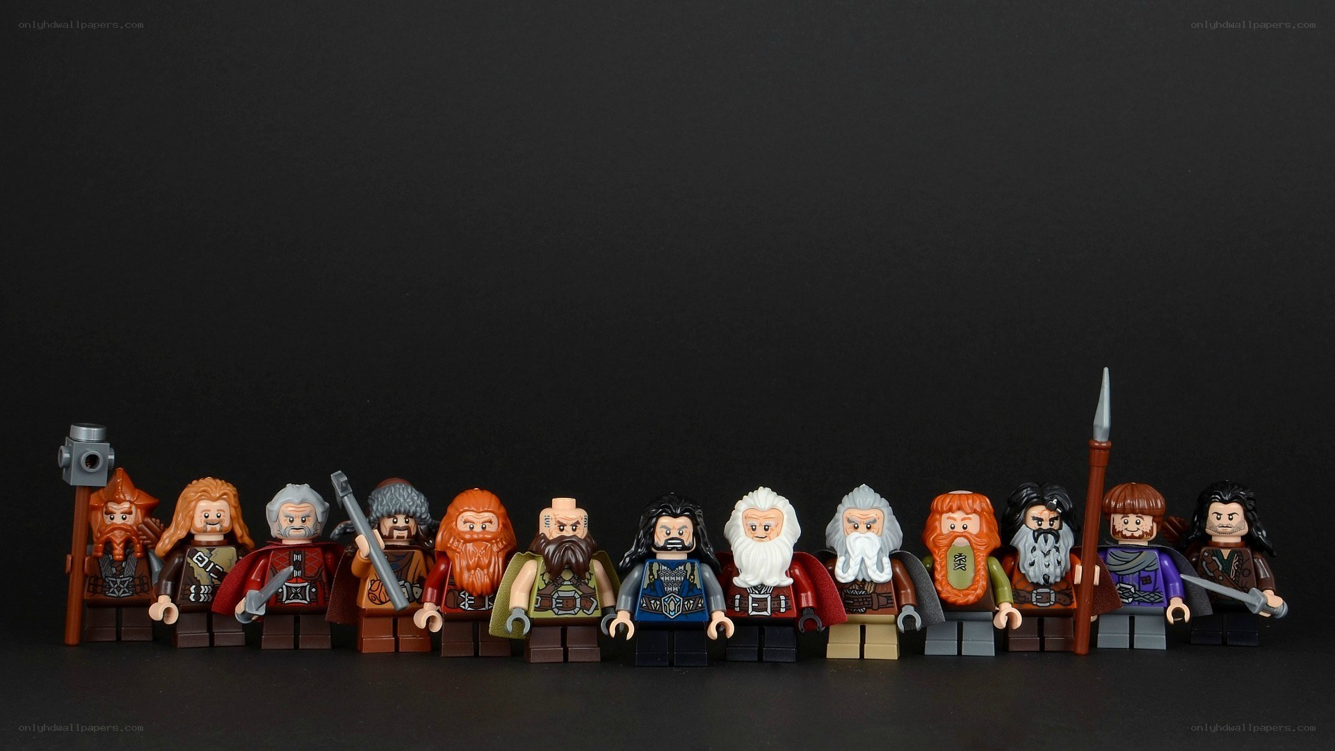 Lego dwarves from The Hobbit