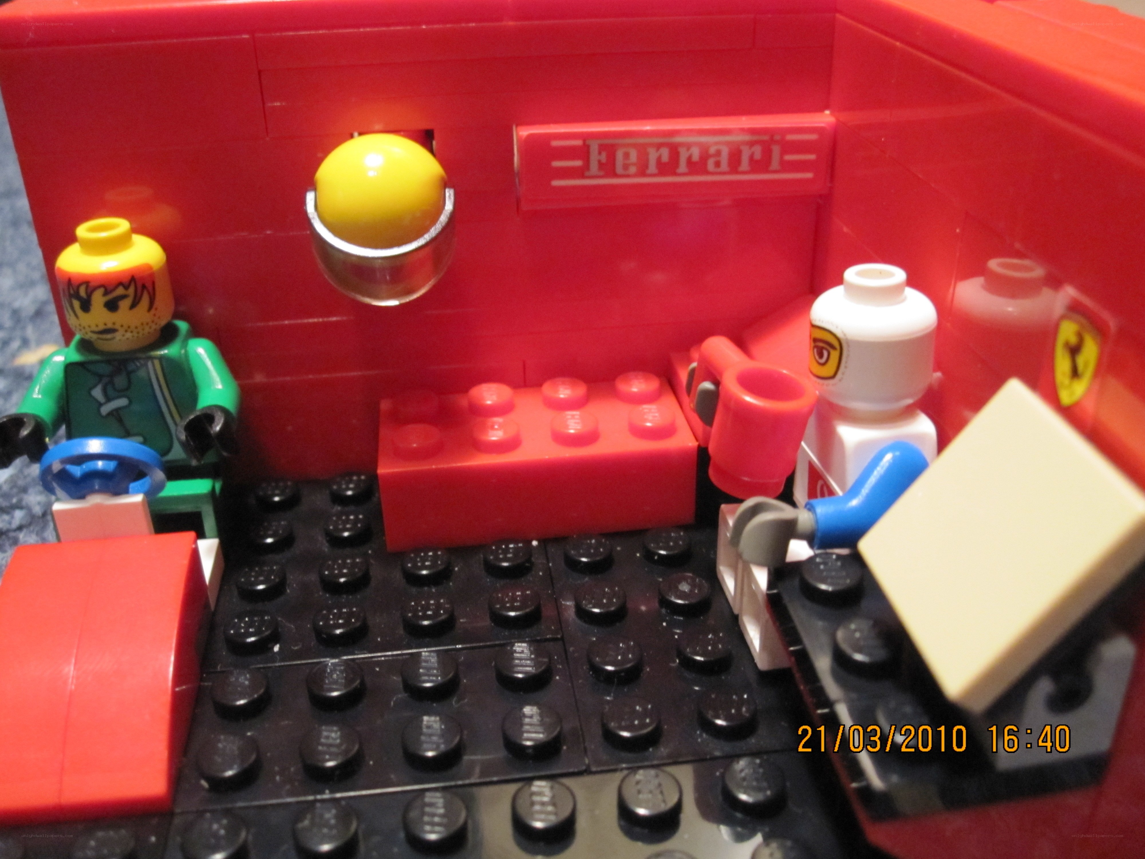 Lego Ferrari interior scene