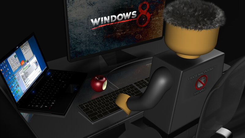 Lego Figure at Desk