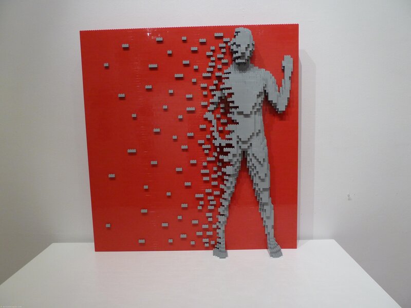Lego figure disintegrating