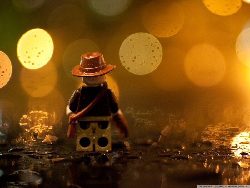 Lego Figure in Rain