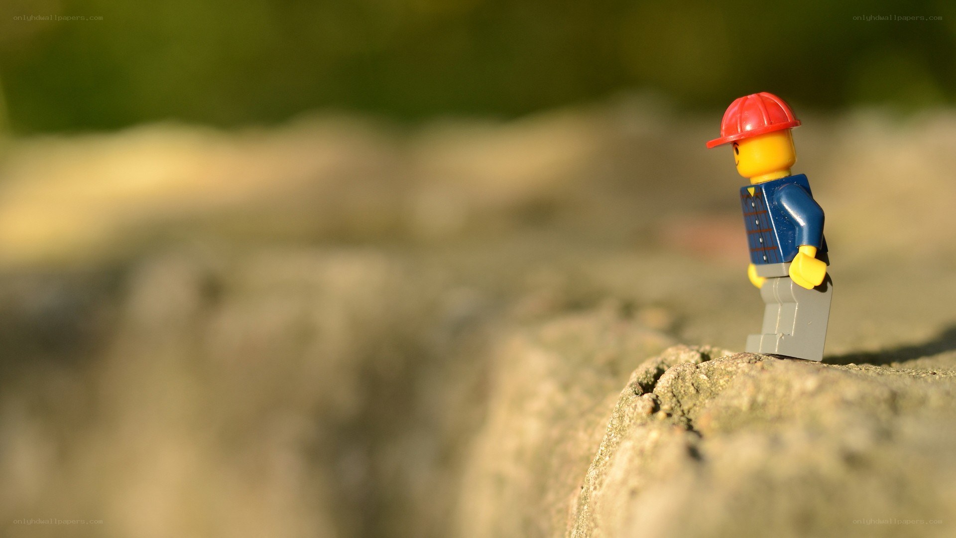 Lego figure on a rock