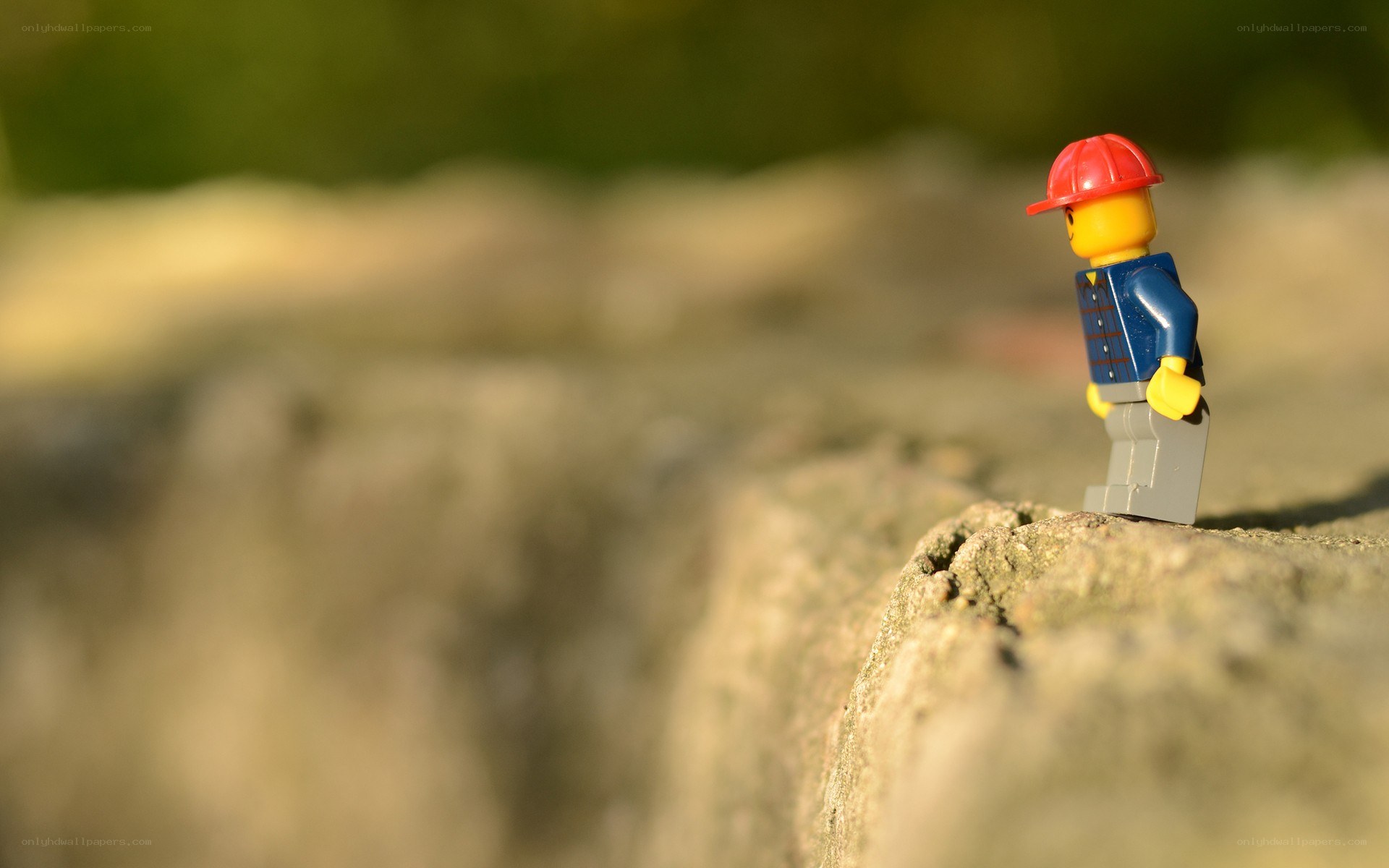 Lego figure on a rock