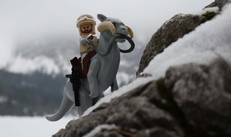 Lego Figure on Bantha