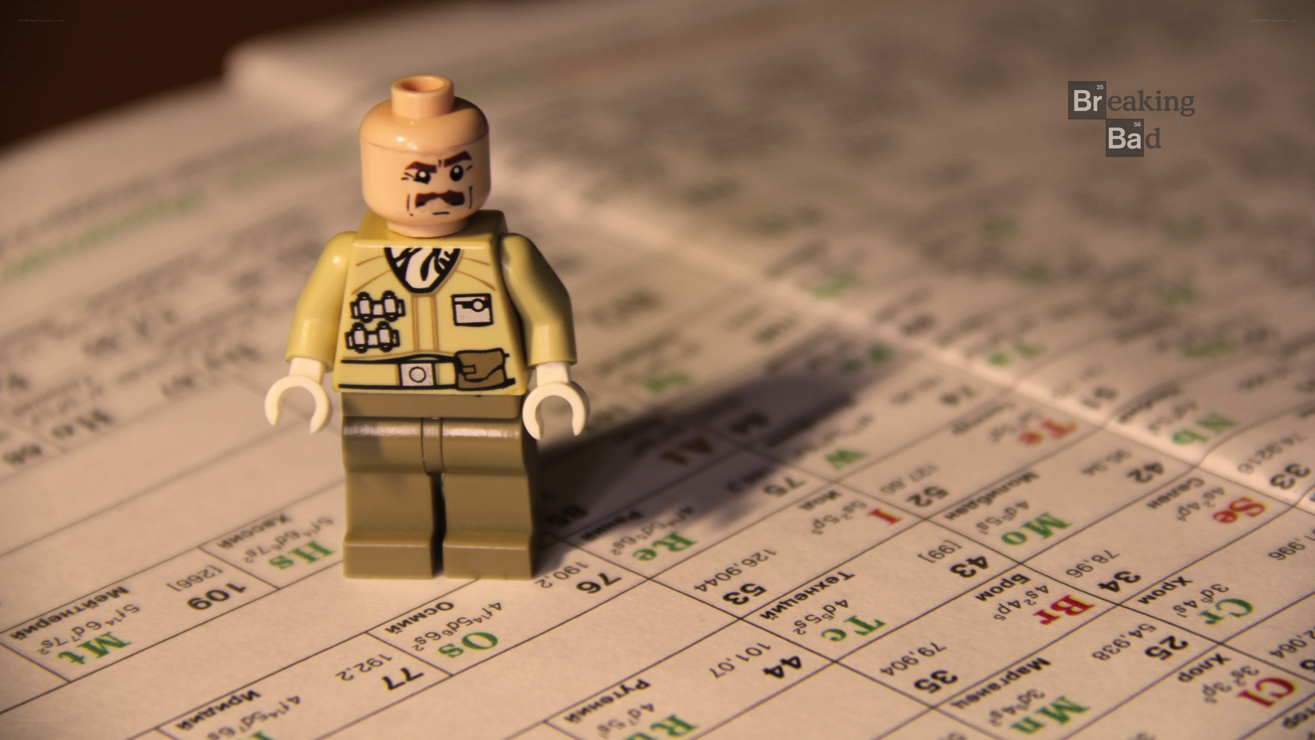 Lego figure on periodic table
