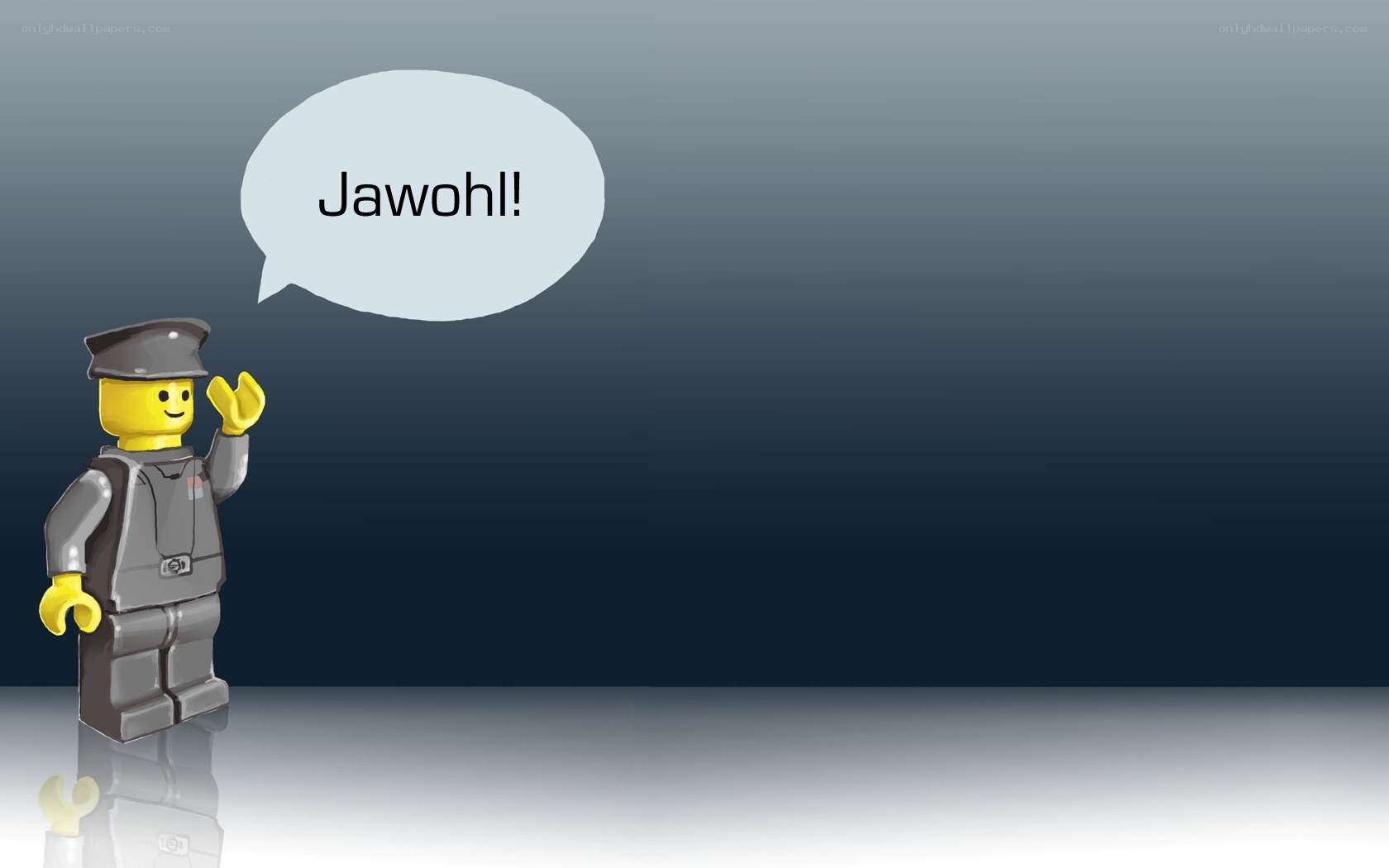 Lego figure saying Jawohl