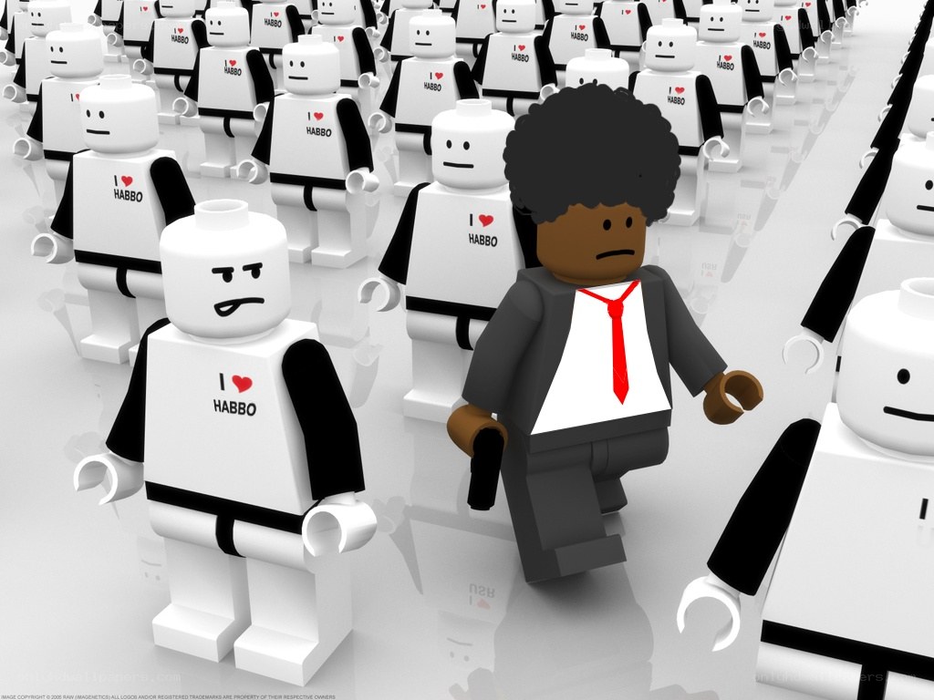 Lego figure with afro hair