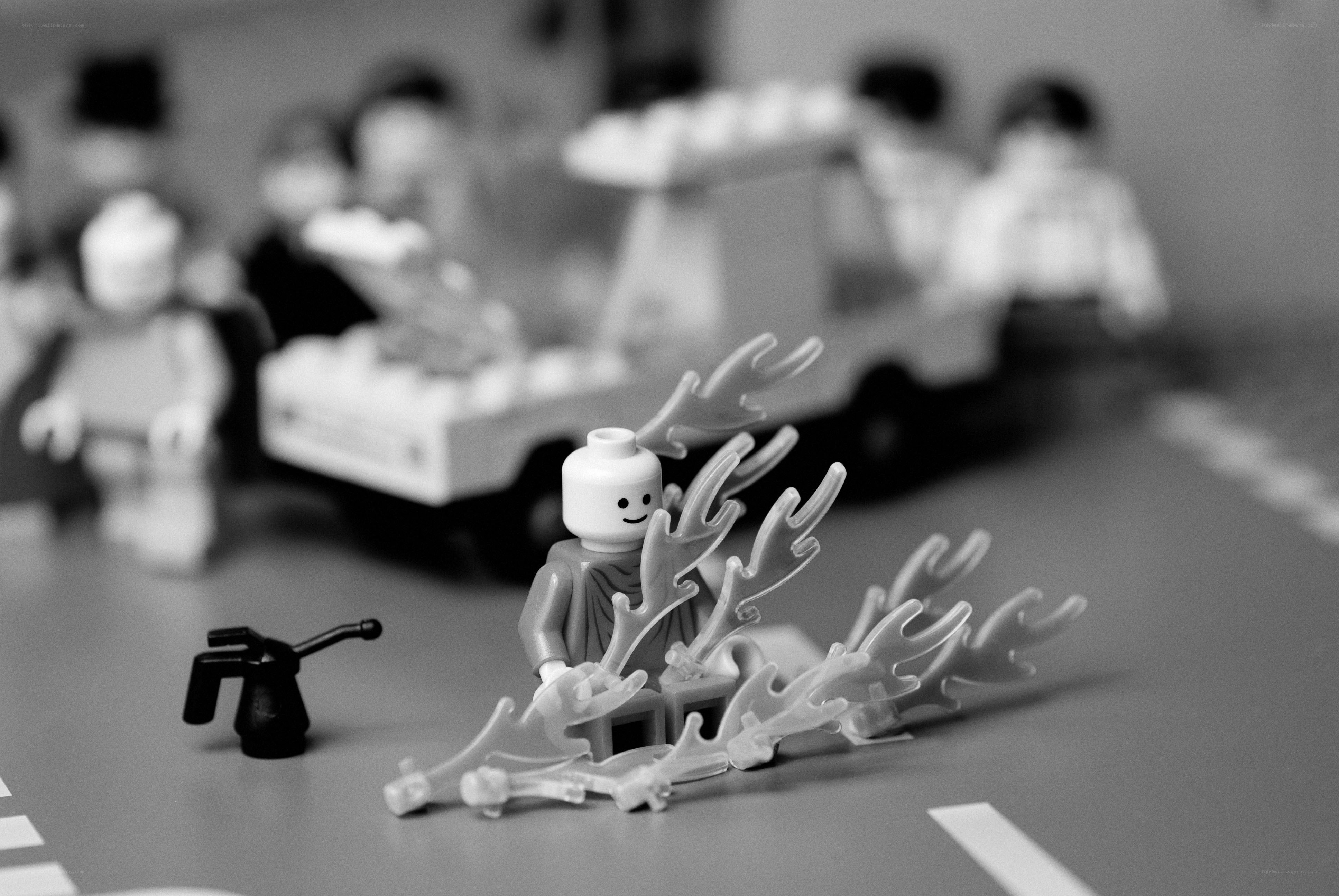 Lego figure with fire
