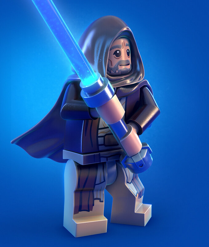 Lego Figure with Lightsaber