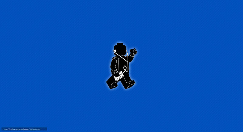 Lego figure with music player