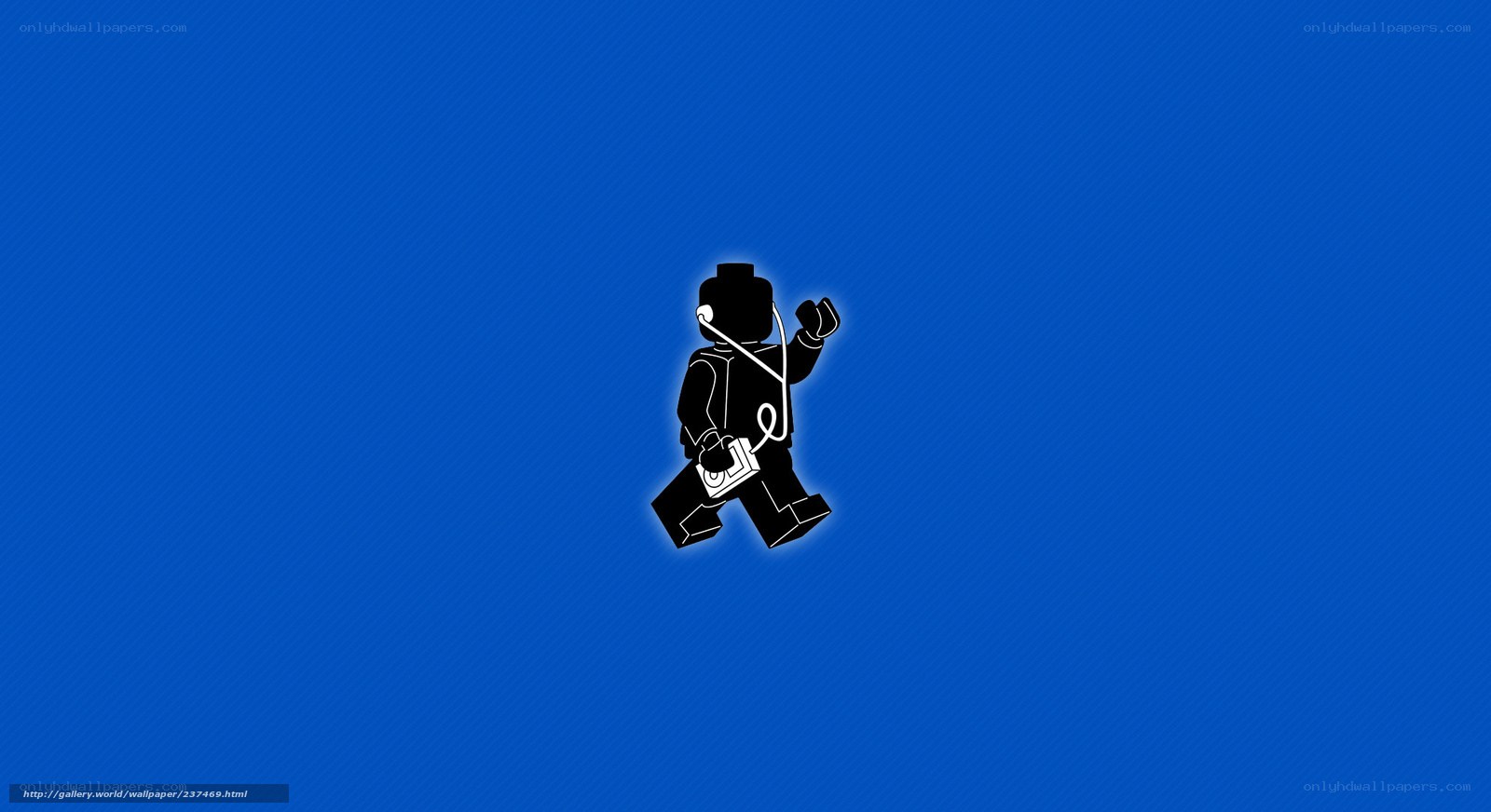 Lego figure with music player
