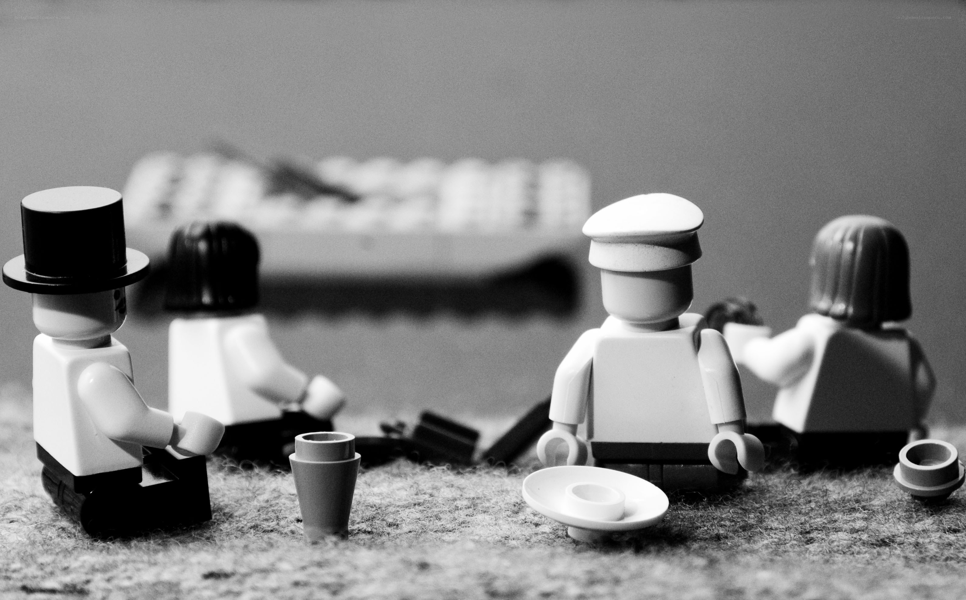 Lego figures at a gathering