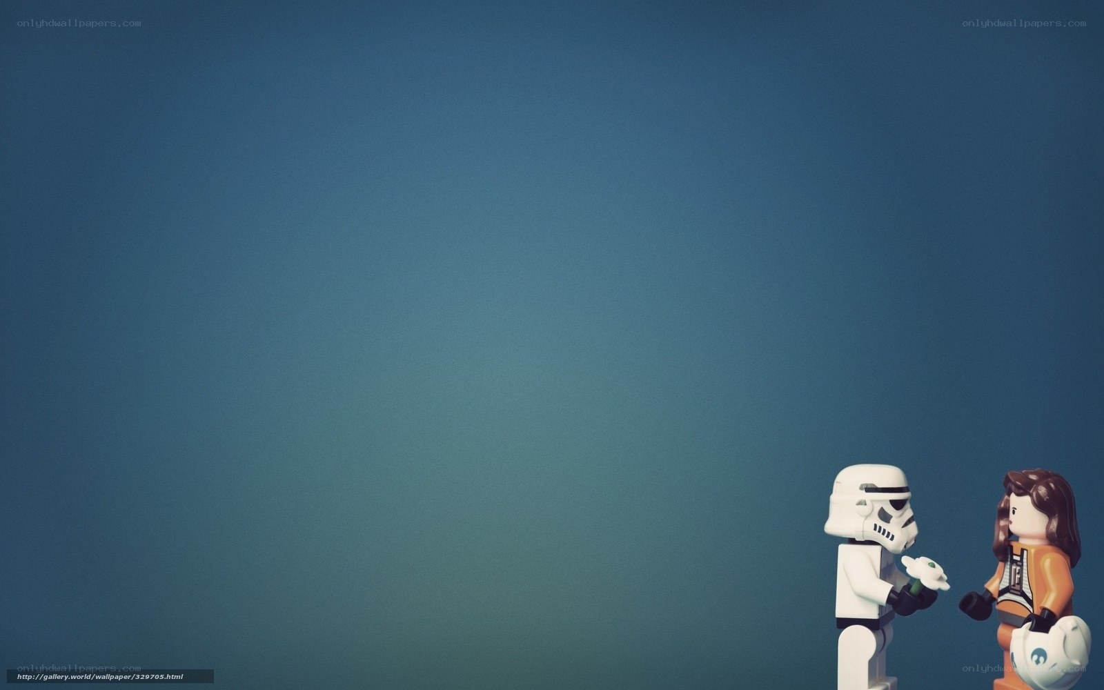 Lego figures in a romantic scene