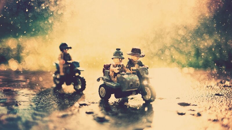 Lego Figures on Motorcycles