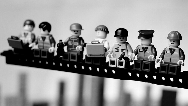 Lego Figures on Train