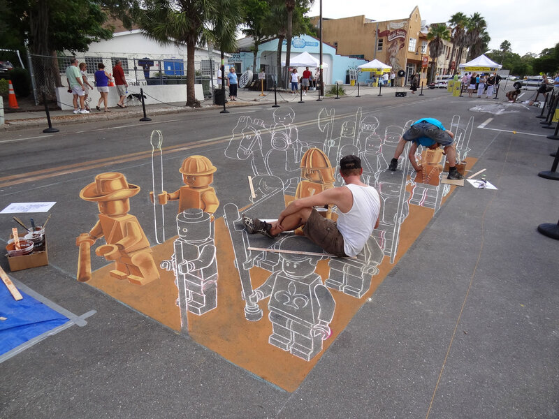 Lego Figures Street Art