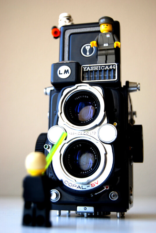 Lego figures with a camera