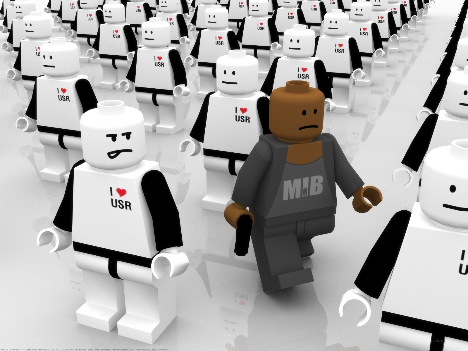 Lego figures with MIB character