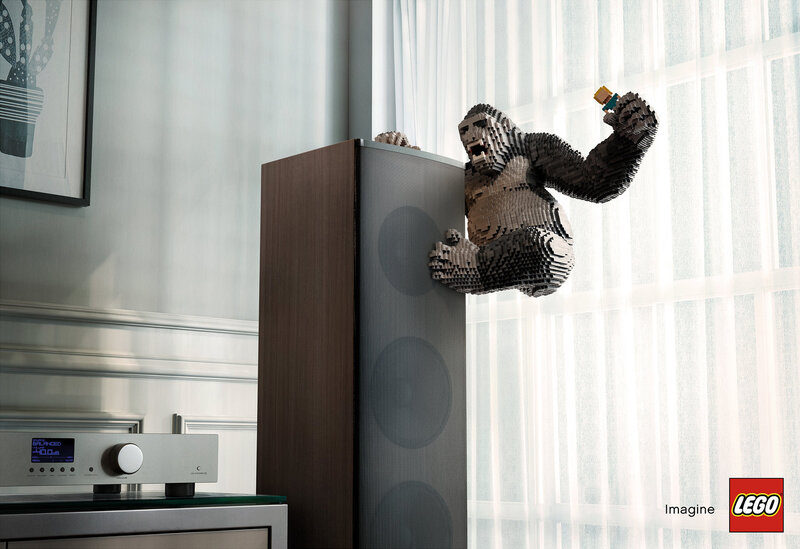 Lego Gorilla on Speaker