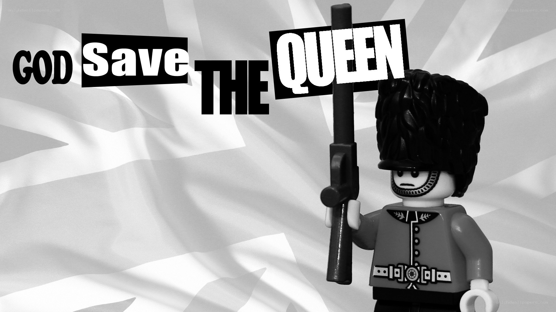 Lego guard with flag