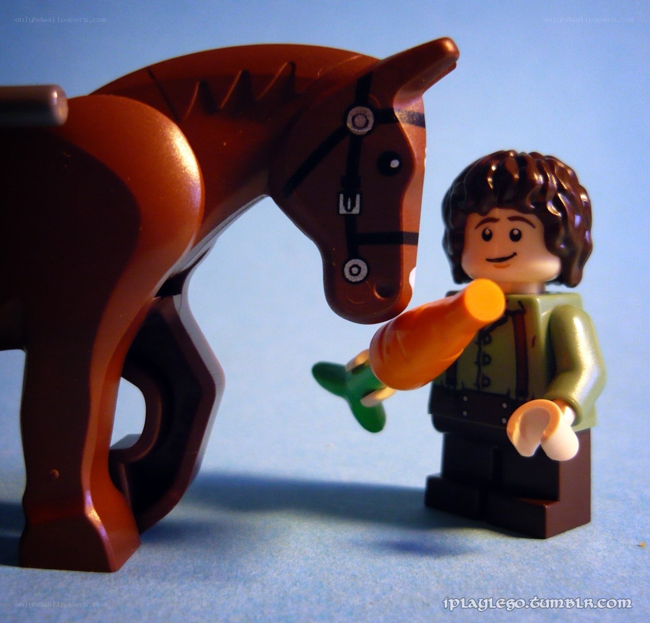 Lego hobbit with horse