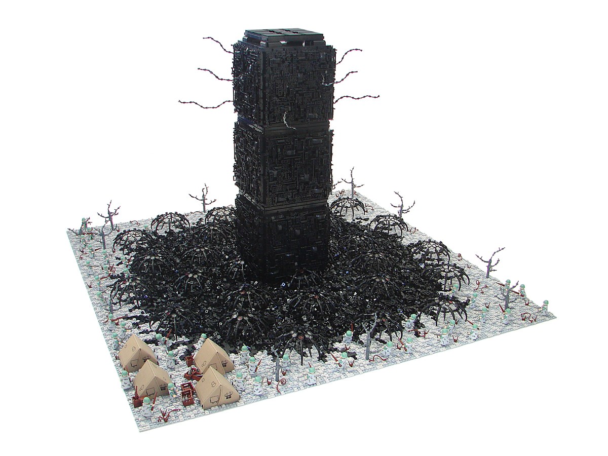 Lego horror tower scene