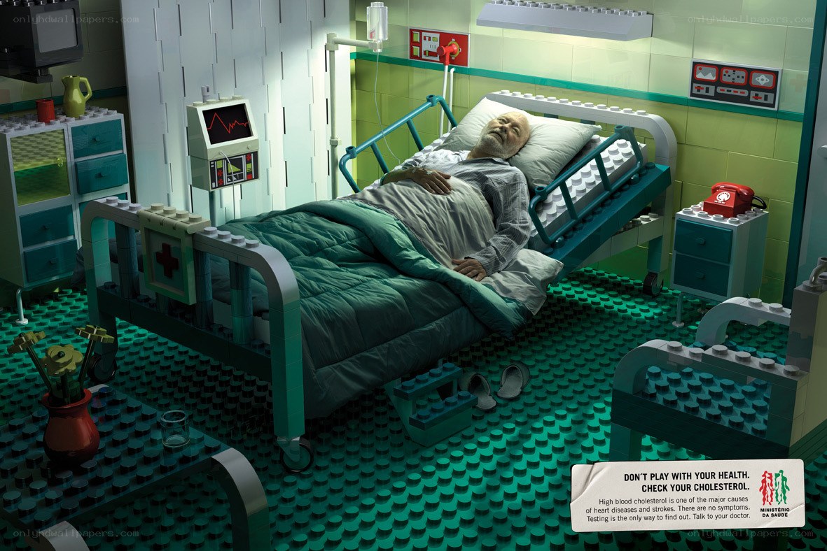 Lego hospital bed scene