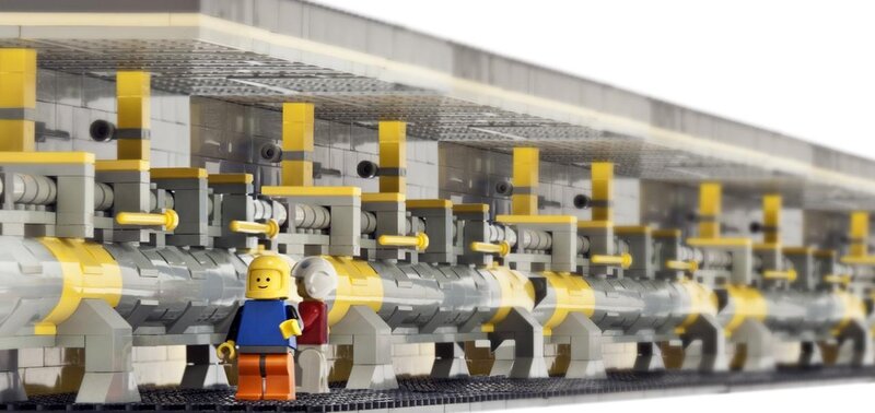 Lego industrial facility model