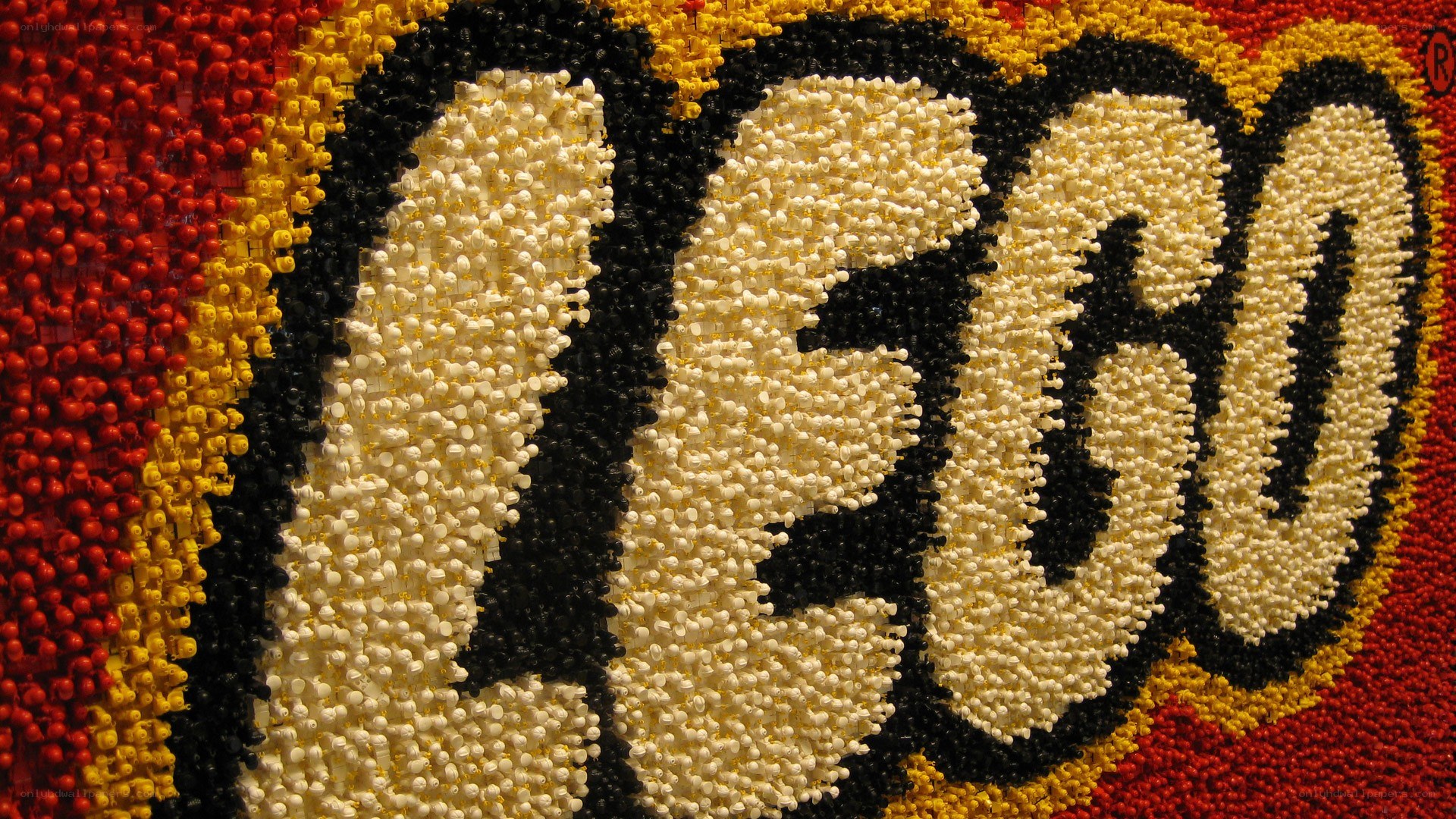 LEGO logo mosaic artwork