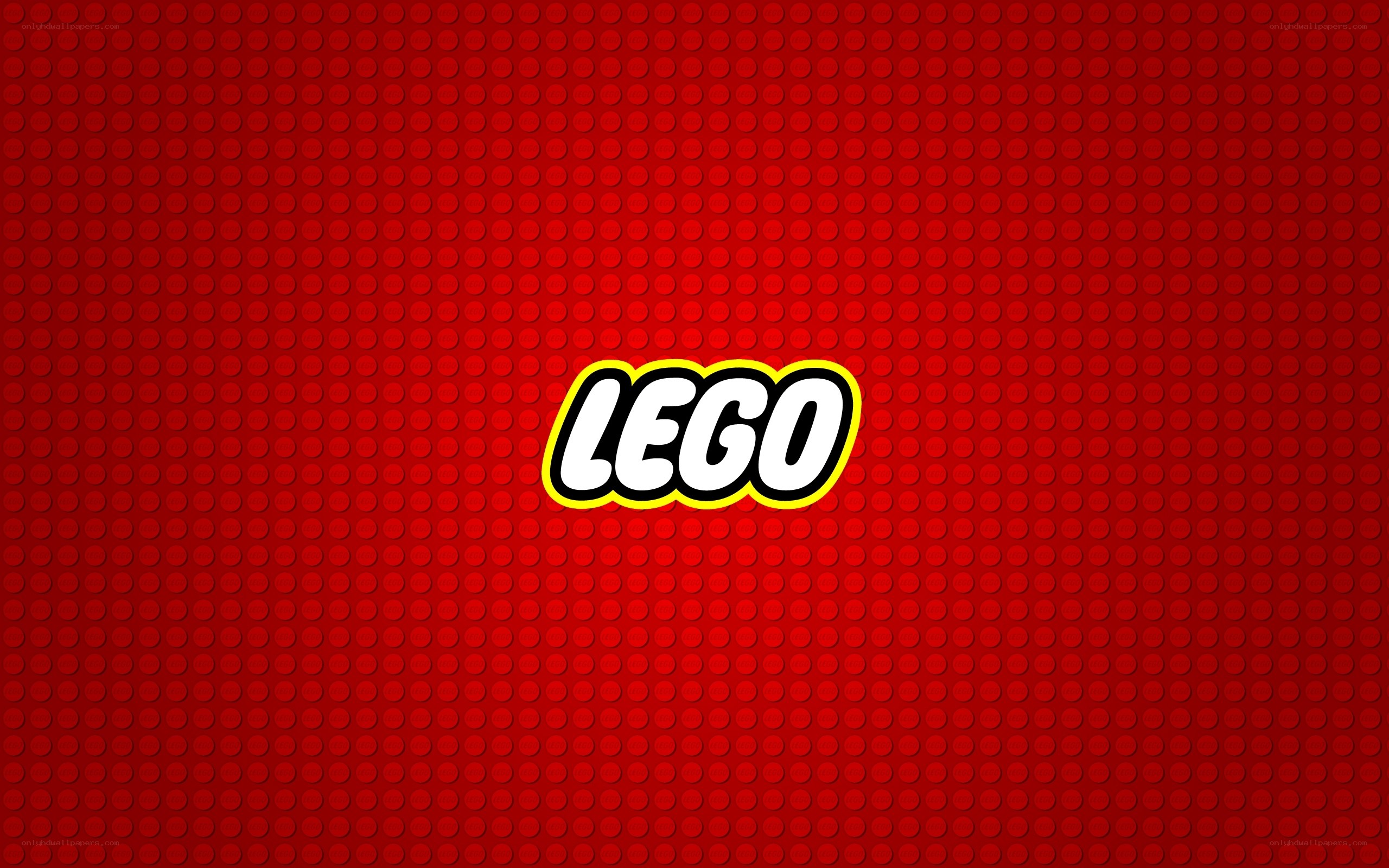 LEGO logo on red background