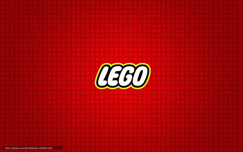 LEGO logo on red background