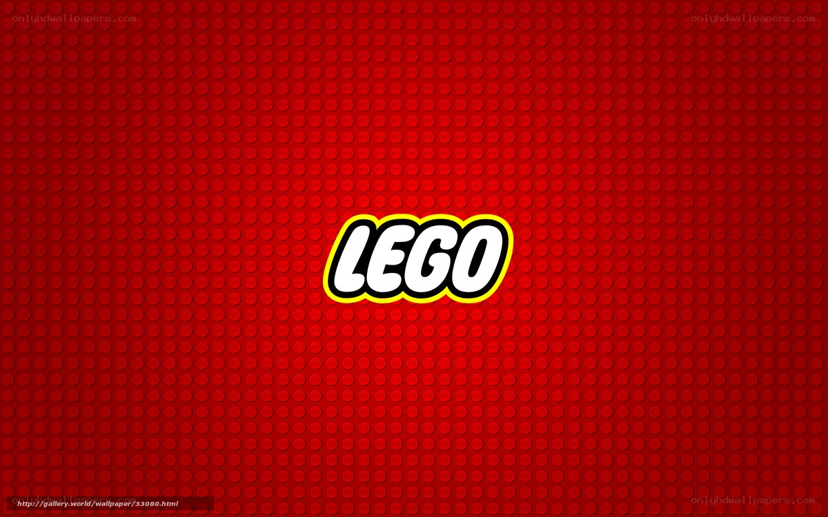 LEGO logo on red background