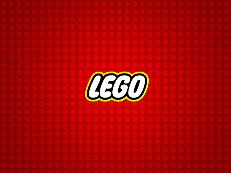 LEGO Logo on Red Surface