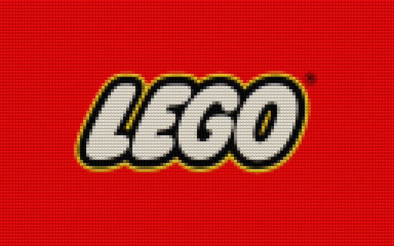 LEGO Logo on Red