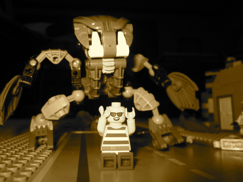 Lego Minifigure and Robot