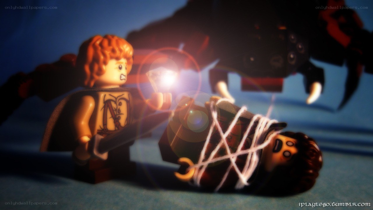 Lego minifigure battle scene
