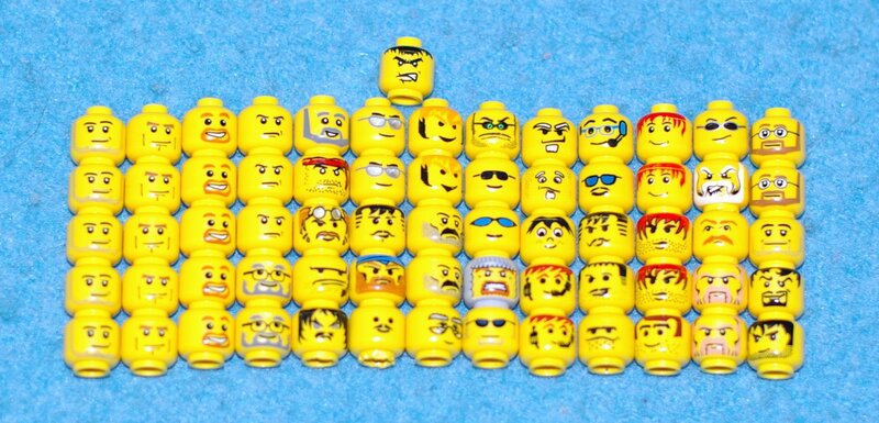 Lego minifigure heads collection