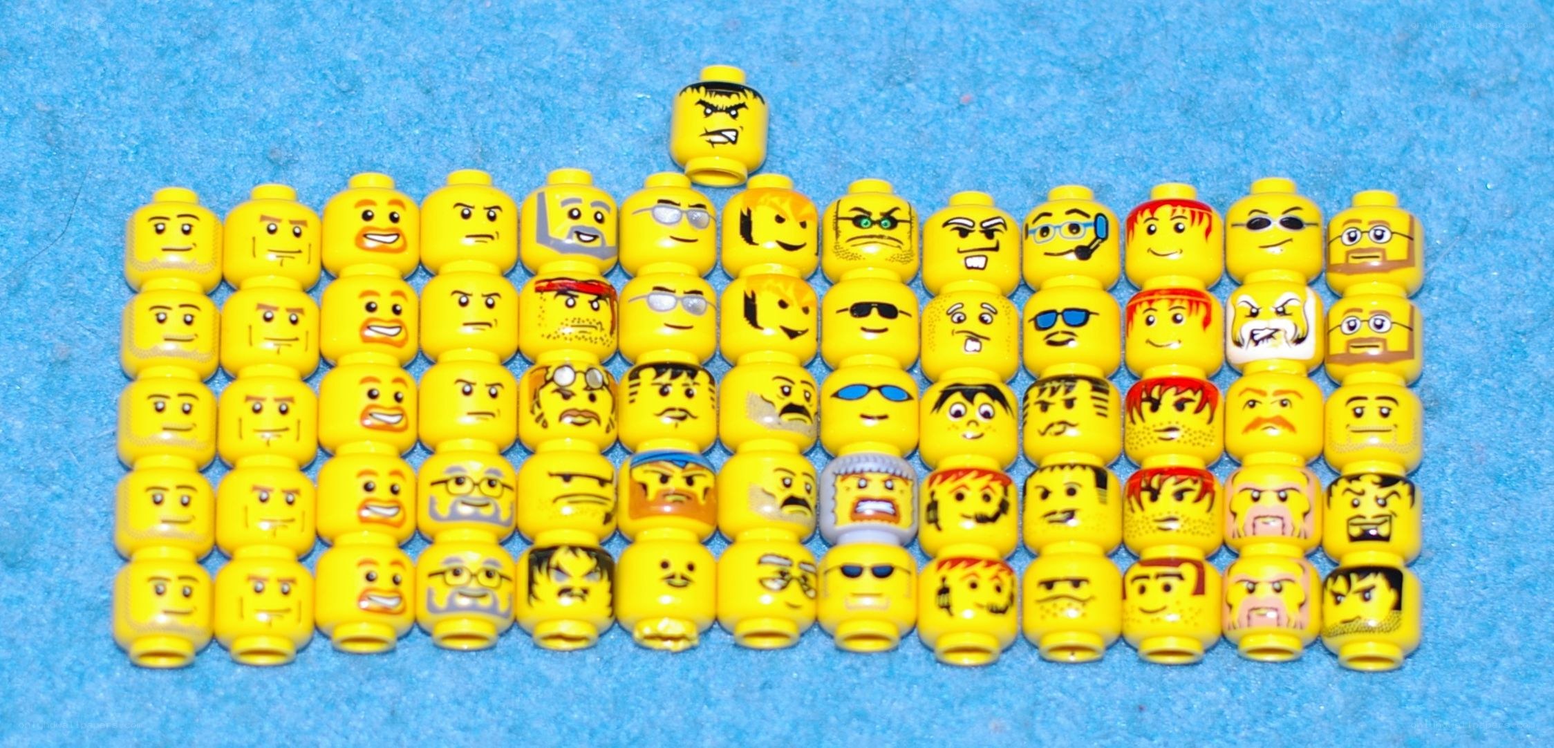 Lego minifigure heads collection
