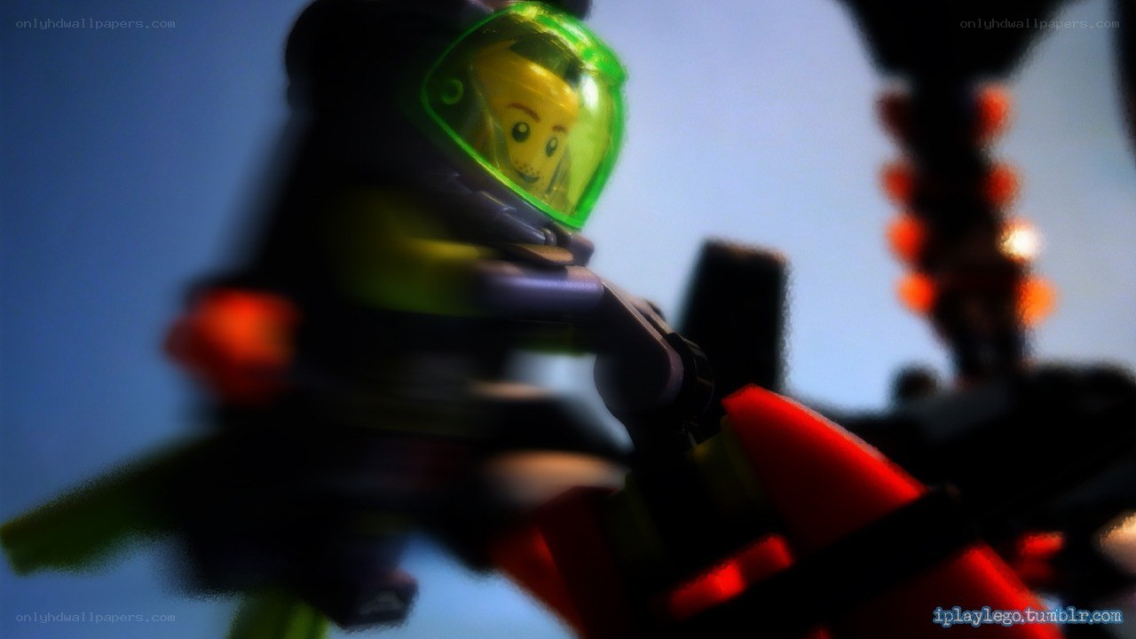Lego minifigure in green helmet