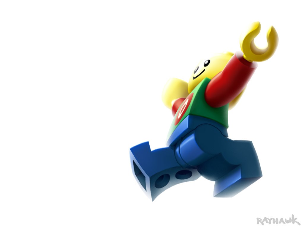 Lego minifigure in motion