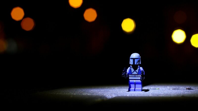 Lego minifigure in spotlight