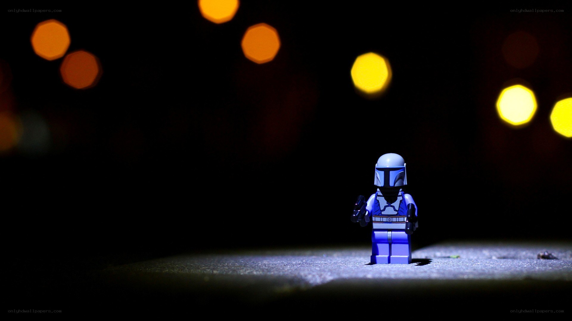 Lego minifigure in spotlight