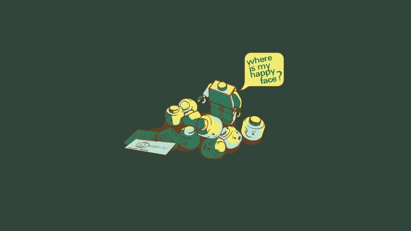 Lego Minifigure Parts — Green, Humorous