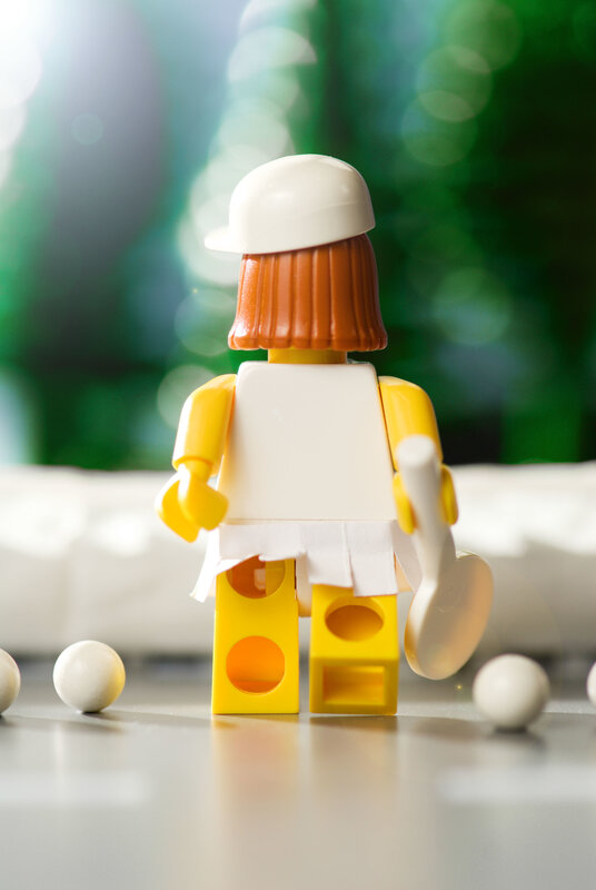 Lego minifigure with golf club