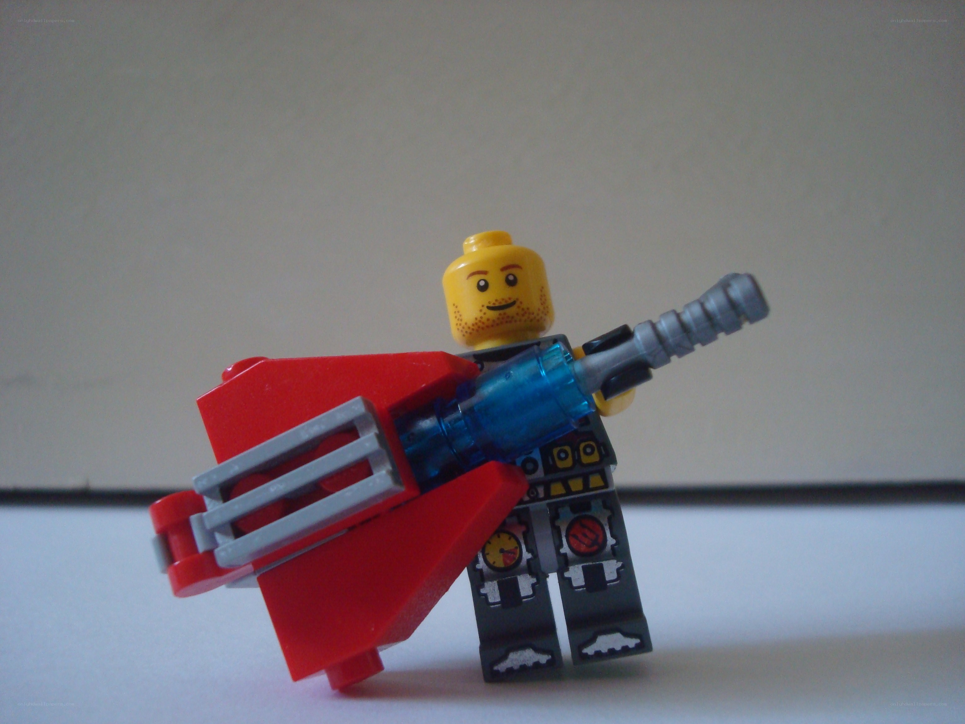 Lego minifigure with weapon