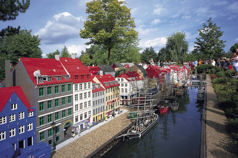 lego model of a canal town