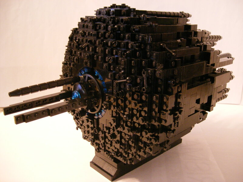 Lego model of a sci-fi warship