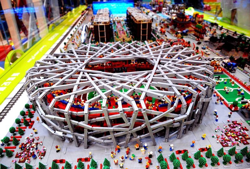 Lego model of Bird's Nest stadium